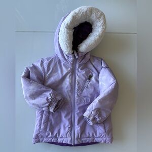 Snozu Purple Insulated Jacket with Fluffy Hood